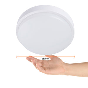 LUMINARIO REDONDO SOBREPONER TECHO LED 18W 100-240V IP65 6500K 1500LM LACERTA I BLANCO TECNOLITE