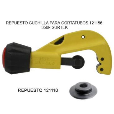 REPUESTO CUCHILLA PARA CORTATUBOS 121156 350F SURTEK