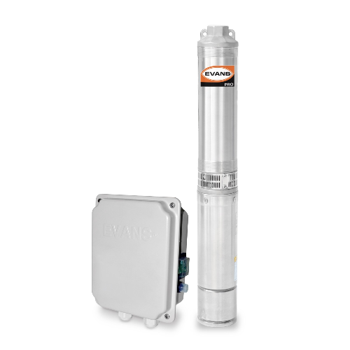 BOMBA SUMERGIBLE POZO 4" RIEGO 1HP 1F 110V DESCARGA 11/4" 8GPM + CONTROL EVANS