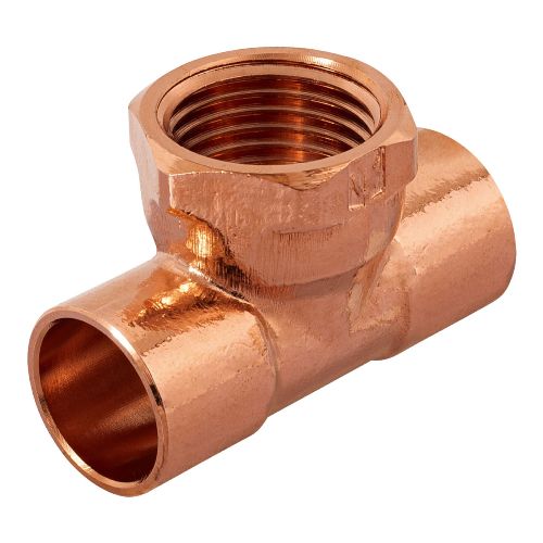 TEE COBRE ROSCA INTERIOR CENTRO 013MM 1/2"