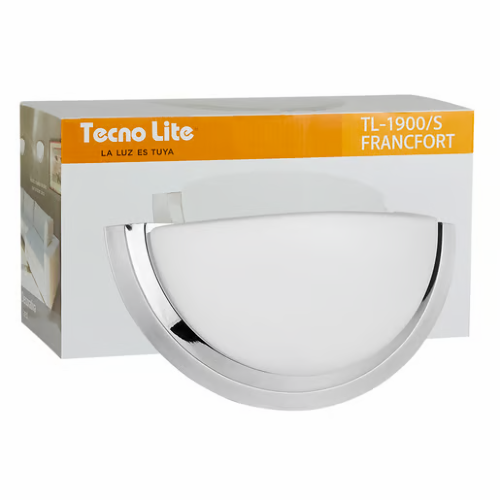 LUMINARIO SOBREPONER PARED E27 100-240V  FRANCFORT SATIN-OPAL TECNOLITE
