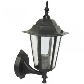LUMINARIO FAROL SOBREPONER PARED E27 100-240V IP44 SAN REMO NEGRO TECNOLITE