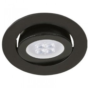 LUMINARIO REDONDO EMPOTRAR TECHO GX5.3 100-240V APRICA NEGRO TECNOLITE