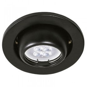 LUMINARIO REDONDO EMPOTRAR TECHO GX5.3 100-240V ACARI NEGRO TECNOLITE