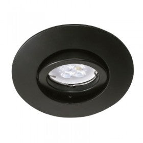 LUMINARIO REDONDO EMPOTRAR TECHO GX5.3 MR16 100-240V ACERRA NEGRO TECNOLITE