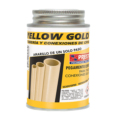 PEGAMENTO CPVC FLOWGUARD GOLD 118 ML AMARILLO PRESTO — Tubos y Conexiones