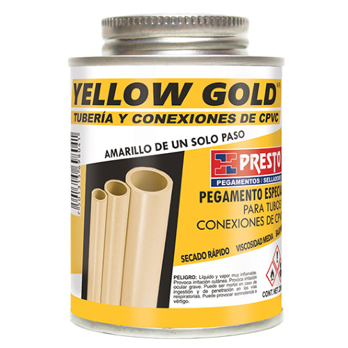 PEGAMENTO CPVC FLOWGUARD GOLD 236ML AMARILLO PRESTO — Tubos y Conexiones