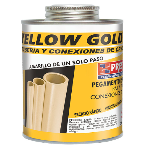 PEGAMENTO CPVC FLOWGUARD GOLD 473 ML AMARILLO PRESTO — Tubos y Conexiones
