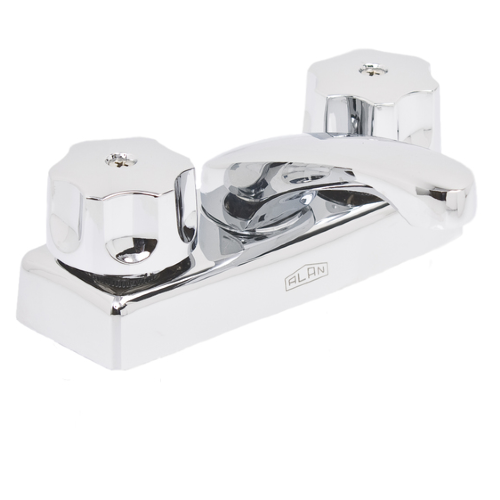 MEZCLADORA PARA LAVABO 4" CON MANERAL POMO CROMO ALAN