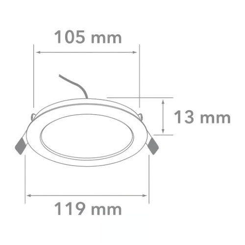 LUM TECHO LED LED 6W 100-240V 6500K 320LM