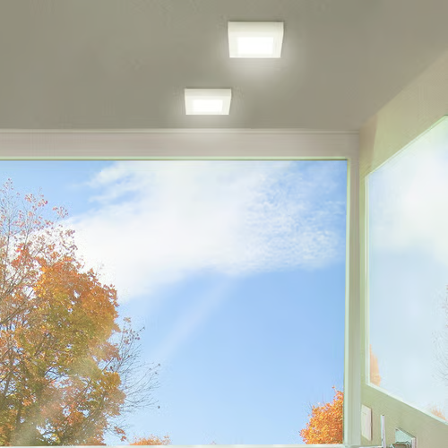 LUMINARIO CUADRADO SOBREPONER  TECHO LED 6W 100-240V 3000K 320LM 15000H ALGEDI I BLANCO TECNOLITE