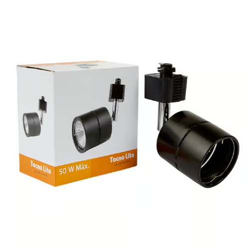 LUMINARIO SPOT RIEL SOBREPONER TECHO GU10 100-240V  BELLAGIO I NEGRO TECNO LITE