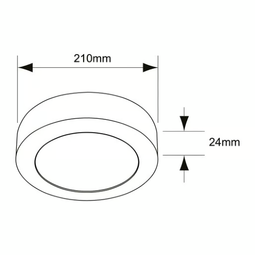 LUMINARIO REDONDO SOBREPONER TECHO LED 18W 100-240V 3000K 1200LM 15000H ANKAA III BLANCO TECNOLITE
