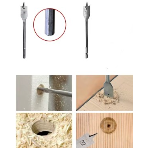 BROCA PLANA DE MANITA 1-1/8 PARA MADERA DE ACERO AL CARBONO  ZANCO DE 1/4 SURTEK