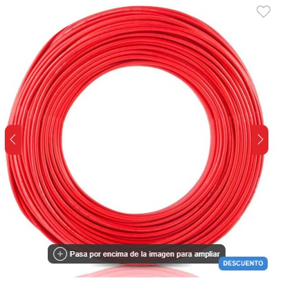 CABLE THW CAL.02 100M ROJO IUSA