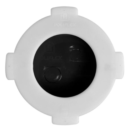 BOTE INTEGRAL PVC NEGRO 06CM CON TAPA POLIFLEX