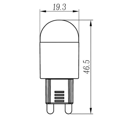 FOCO AMPOLLETA LED 2W 100-127V G9 3000K 160LM 15000H TECNO LITE