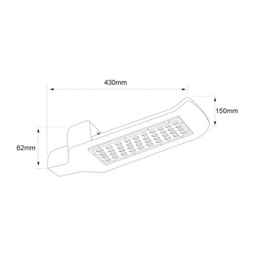 LUMINARIO SUBURBANO LED 60W 100-240V 6500K 6000LM 50000H CON FOTOCELDA INDUS II  SATINADO TECNOLITE