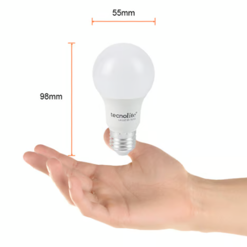 FOCO A19 LED 8.5W 100-240V 30K E27 750LM TECNOLITE