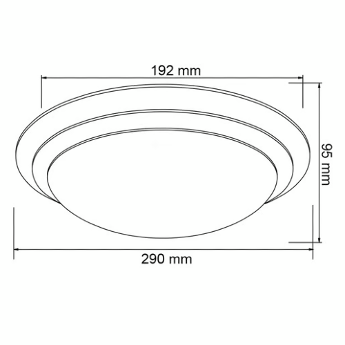LUMINARIO REDONDO SOBREPONER TECHO E27 100-240V IRLANDA SATINADO TECNOLITE