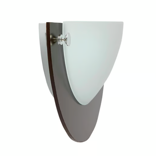 LUMINARIO REDONDO SOBREPONER PARED E27 100-240V FORLI I MADERA OSCURO OPAL TECNOLITE