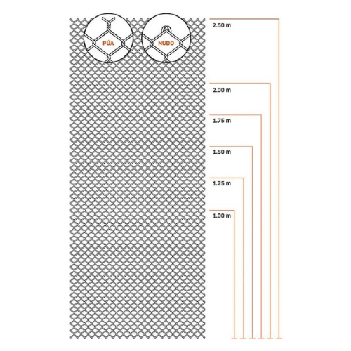 MALLA CICLON GALVANIZADA CAL-10.5 55X55 1.50X20M DEACERO