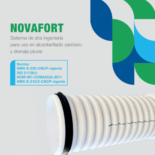 TUBO PVC ALCANTARILLADO CORRUGADO NOVAFORT C/CAMPANA 150MM 6